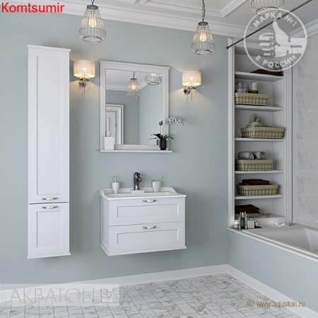 Зеркало AQUATON Леон 65 дуб белый (1A187102LBPS0) Зеркало AQUATON Леон 65 дуб белый (1A187102LBPS0)