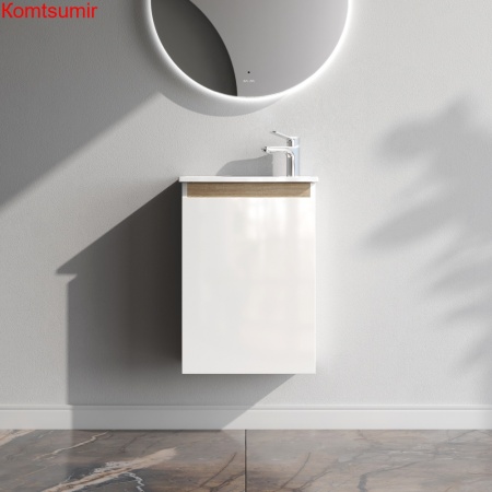 M85AFHX0451WG X-Joy, База под раковину, подвесная, 45 см, 1 дверца, белый глянец