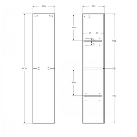 Шкаф подвесной BelBagno ACQUA-1600-2A-SC-RR-P Шкаф подвесной BelBagno ACQUA-1600-2A-SC-RR-P