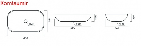 Раковина Sanita Luxe INFINITY 60, белая (INFSLWB01)