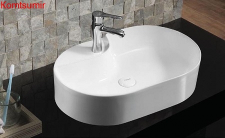 Раковина Trend 60*40*14,5 см., накладная, белая (AZ41302)