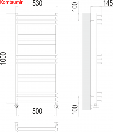 Соренто П15 500х1000 Полотенцесушитель  TERMINUS Соренто П15 500х1000 Полотенцесушитель  TERMINUS