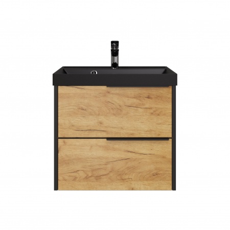 Тумба Fostero 60 подвесная Дуб Крафт золотой с раковиной