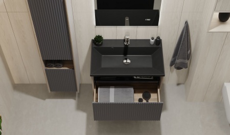 Тумба Tossony 70 подвесная Дуб Самдал/Антрацит