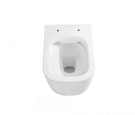 Унитаз подвесной безободковый AQUATEK ЛУГАНО AQ2002-00 510*350*360 мм, горизонтальный выпуск, тонкое сиденье с механизмом плавного закрывания, крепеж