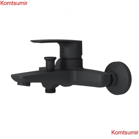 AM.PM F90A10022 Gem, смеситель для ванны/душа излив 179 мм, черный, шт.