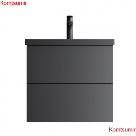 M90FHX06022BM GEM, База под раковину, подвесная, 60 см, 2 ящика push-to-open, цвет: черный матовый