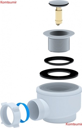 Сифон для поддона Triton Е410CL хром