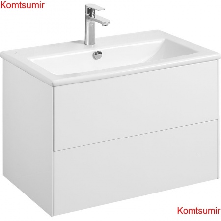 Тумба под раковину Aquaton Сохо 75 подвесная, цвет белый глянцевый (1A258101AJ010)