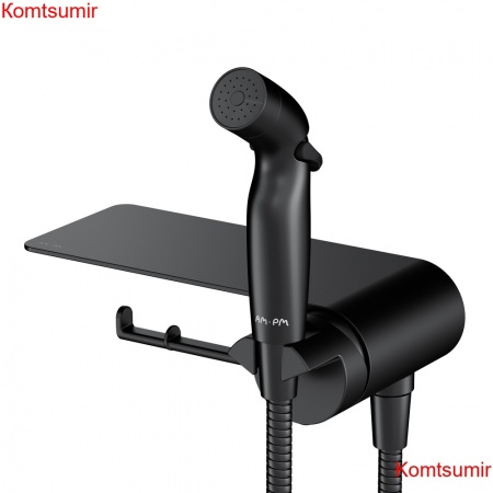 AM.PM F0H8F922 Func, гигиенический набор со смесителем для душа с полкой, черный, шт. AM.PM F0H8F922 Func, гигиенический набор со смесителем для душа с полкой, черный, шт.