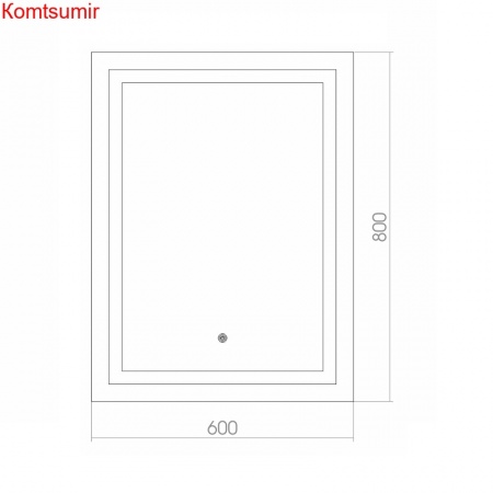 Зеркало AZARIO Рига, сенсорный выключатель Зеркало AZARIO Рига, сенсорный выключатель