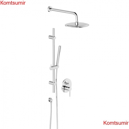 Damixa 936530000 Scandinavian Pure встраиваемая душевая система душевым смесителем и штангой, хром Damixa 936530000 Scandinavian Pure встраиваемая душевая система душевым смесителем и штангой, хром