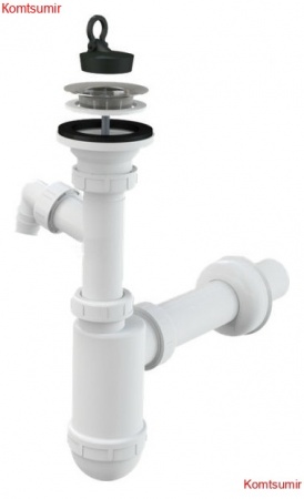 Сифон для раковины AlcaPlast A41P белый