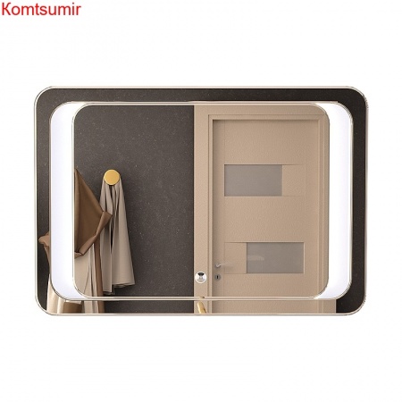 Зеркало AZARIO Alberto 800*550, влагостойкое с подсветкой и гравировкой