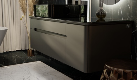 Тумба Shine 120  с Музыкальным Модулем подвесная антрацит