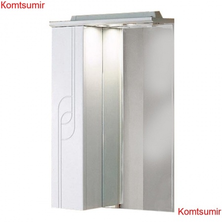 Зеркало-шкаф AQUATON ПАНДА-50 с подсветкой, левое, белое (1A007402PD01L)