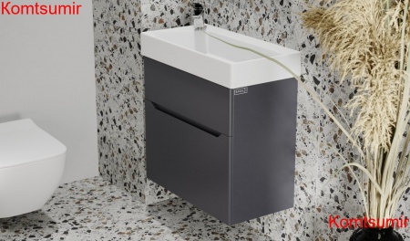 Тумба Brik 65 подвесная Антрацит