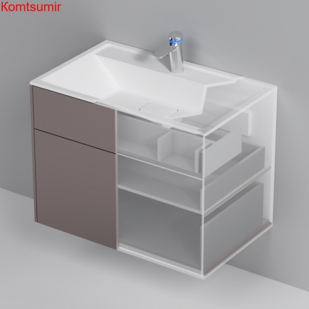 M50AFHX0803EGM Inspire V2.0, База под раковину, подвесная, 80 см, 3 ящика, push-to-open, элегантный