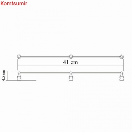 WasserKRAFT K-015 Бортик для полочек (9224, 9424)
