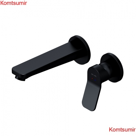 AM.PM F85A72622 X-Joy, смеситель д/умывальника, монтируемый в стену, чёрный, шт.