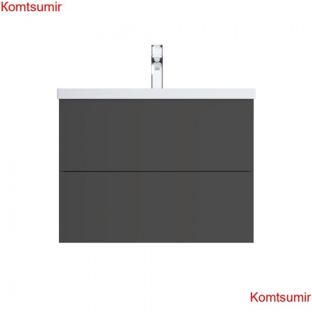 M90FHX07522GM GEM, База под раковину, подвесная, 75 см, 2 ящика push-to-open, графит матовый
