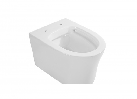 Унитаз подвесной безободковый AQUATEK НИКА AQ2009-00 525*365*360 мм, горизонтальный выпуск, тонкое сиденье с механизмом плавного закрывания, крепеж