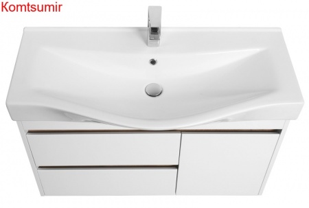 Тумба под раковину AQUATON Нортон 100 подвесная, белая (1A249001NT010)