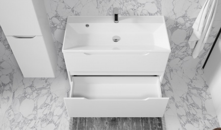 Тумба Wector 90 подвесная белая