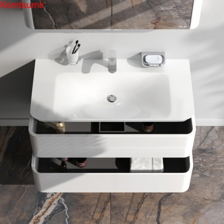 M30FHX1002WG Sensation, База под раковину, подвесная, 100 см, ящики, белый, глянцевая, шт