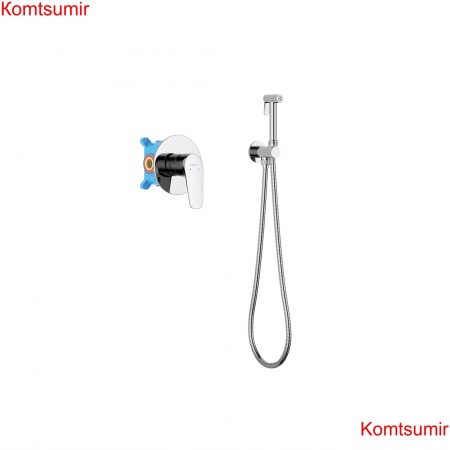 Набор с гигиеническим душем (смеситель + гигиеническая лейка + шланг + шланговое подсоединение с держателем) AQUATEK AQ1119CR БЕТТА