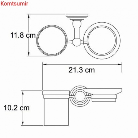 WasserKRAFT Isar K-7326 Держатель стакана и мыльницы