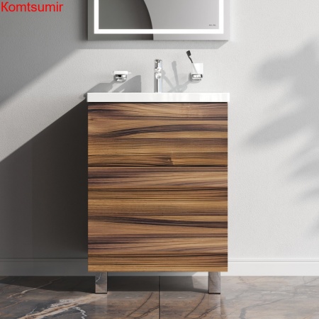 M90FSX0602HF Gem, База под раковину, напольная, 60 см, 2 ящика, цвет: орех