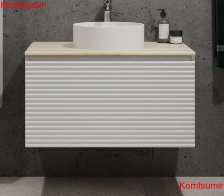 Тумба Cossety 80 подвесная, Белый/Дуб Мавелла голд