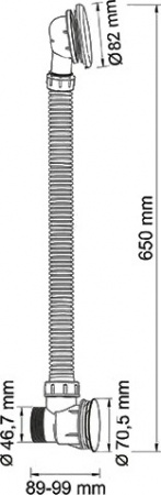 Слив-перелив Wasserkraft Isar A055 темная бронза