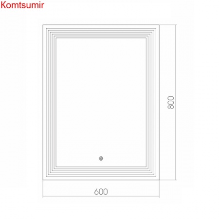 Зеркало AZARIO Спарта 600*800, LED-подсветка, сенсорный выключатель Зеркало AZARIO Спарта 600*800, LED-подсветка, сенсорный выключатель
