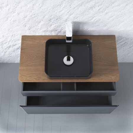 Тумба Morelle 100 подвесная Антрацит/Трюфель