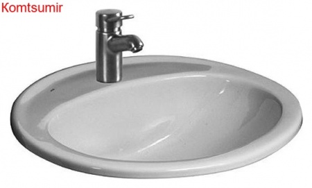 Раковина встраиваемая сверху Roca Adora 52х41х18.5, фаянс, цвет Белый (7.3272.0.400.0)