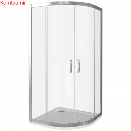 Душевой уголок поддон отдельно 100х100 угловой (четверть круга) Good Door Infinity R-100-C-CH ИН00008