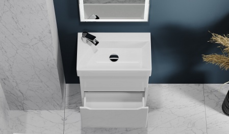 Тумба Brik 55 подвесная Белая