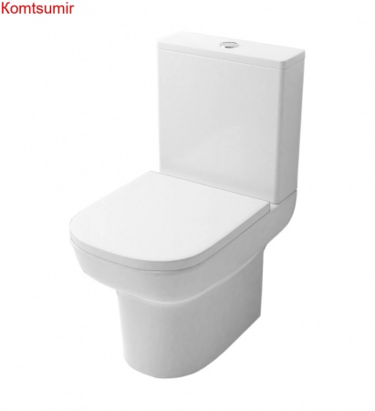 Унитаз напольный Azario Alba 380х620х805 безободковый в комплекте с арматурой GEBERIT, сиденье микролифт (AZ-8323 GB)