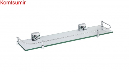 Полка стеклянная с ограничителем Fixsen Kvadro FX-61303B