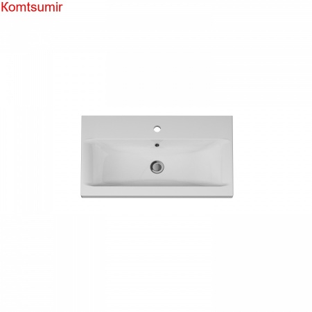 M90WCC0752WG GEM, Раковина мебельная, керамическая, 75 см, встроенная, цвет: белый, глянец