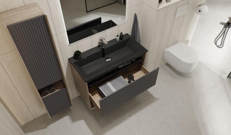 Тумба Tossony 90 подвесная Дуб Самдал/Антрацит