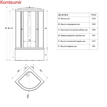 Душевая Кабина Triton Полосы 90*90 Б3 (ДН4)