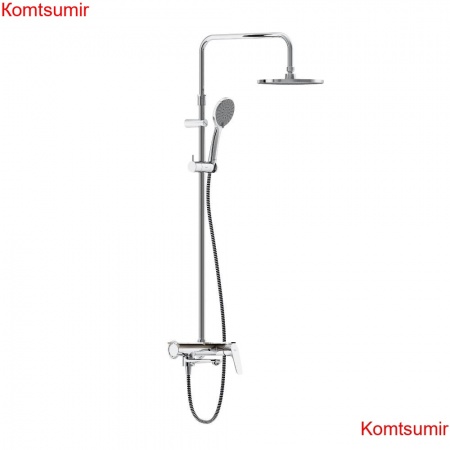 Damixa 977730000 ДС Jupiter со смесителем полкой: верхний душ, ручной душ., штанга варио, хром Damixa 977730000 ДС Jupiter со смесителем полкой: верхний душ, ручной душ., штанга варио, хром