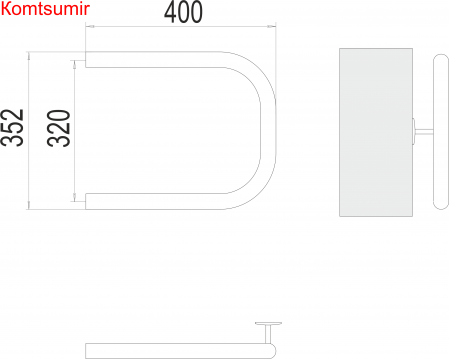 П-обр AISI 32х2 320х400 Полотенцесушитель  TERMINUS