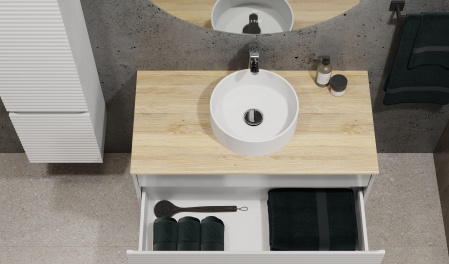 Тумба Cossety 100 подвесная Белый/Дуб Мавелла голд