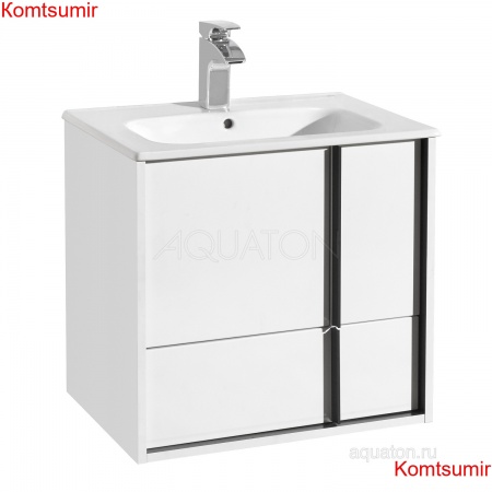 Тумба под раковину AQUATON Ривьера 60 подвесная, белая (1A238801RVX20)