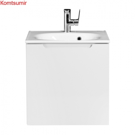 База под раковину подвесная с распашной дверцей и полкой, правосторонняя BelBagno ETNA-500-1A-SO-BL-P-R Bianco Lucido