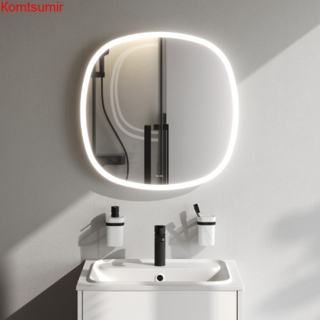 M8FMOX0651WGS Зеркало универсальное с контурной LED-подсветкой, ИК- сенсором, квадрат, 65 см